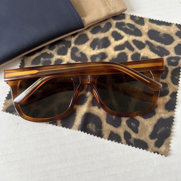 Veronica Beard Jane Square Frame Sunglasses Honey NWB main image 6
